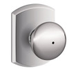 Schlage Lock Schlage F40 Series Privacy Knob Plymouth Series with a Greenwich Rosette 