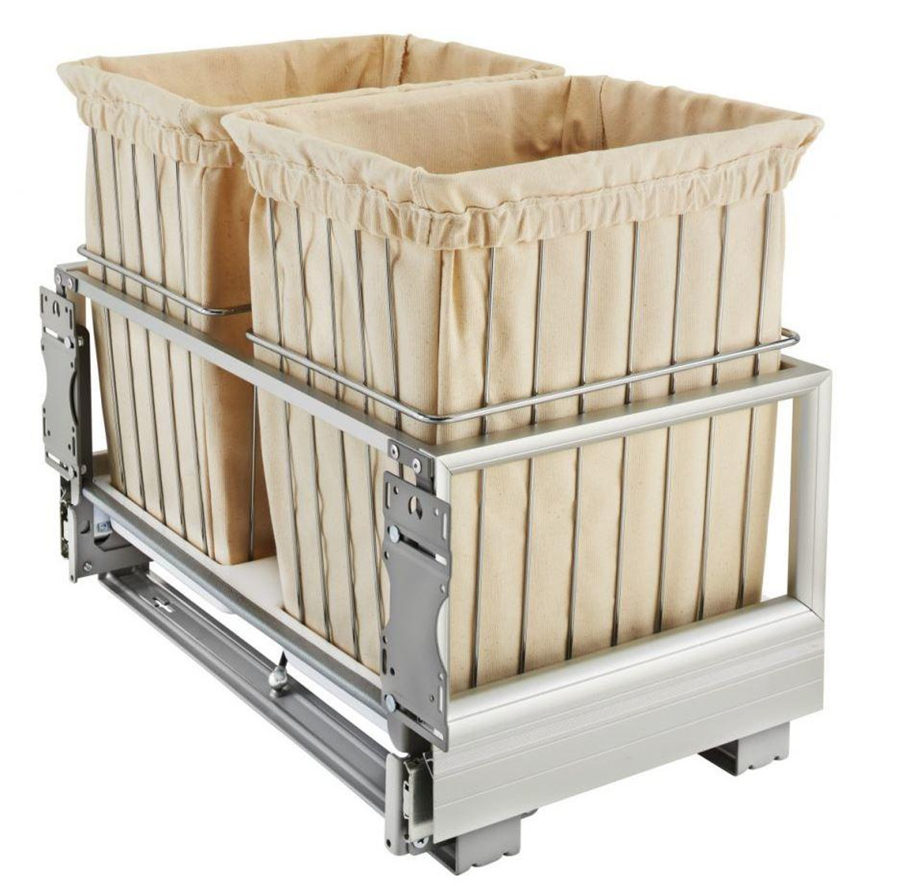Rev A Shelf Aluminum Bottom Mount Wire Hamper CH 241419 RM 211