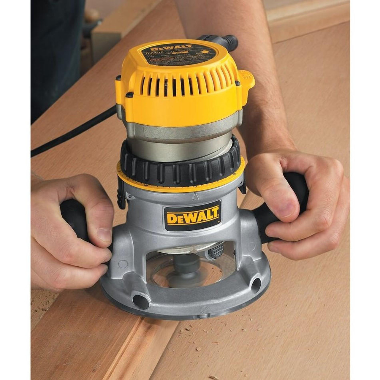 DEWALT Router, Fixed/Plunge Base Kit, Variable Speed, Soft Start, 2-1/4-Hp  DW618PKB