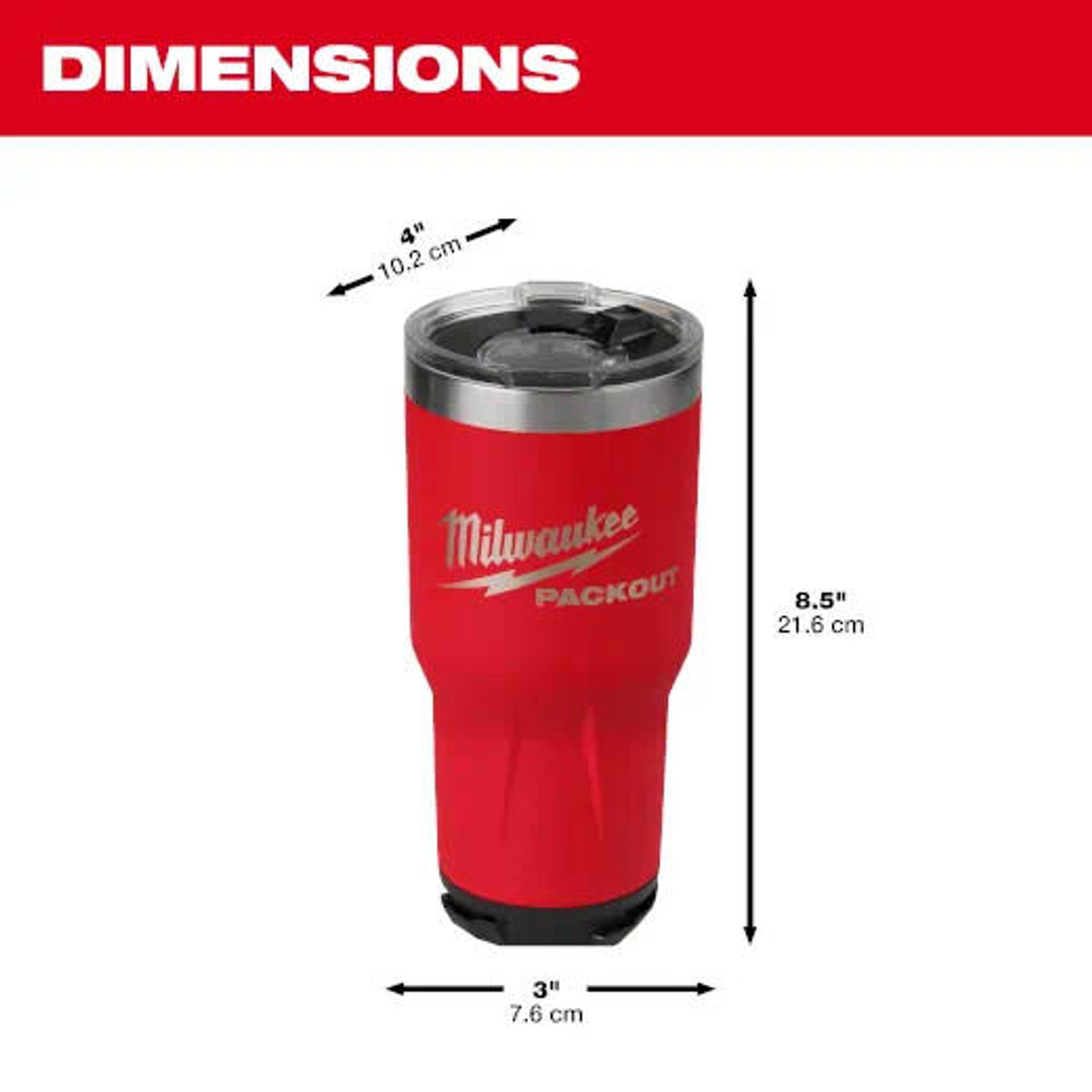  Milwaukee PACKOUT 30oz Tumbler 48-22-8393R 