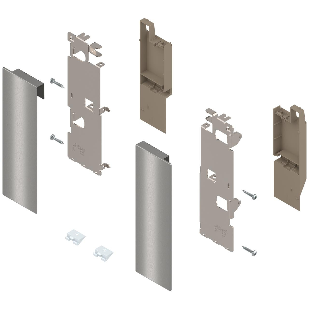 Blum ZI7.3CI0 LEGRABOX front fixing bracket, height C, interior roll-out for gallery, right+left, for LEGRABOX