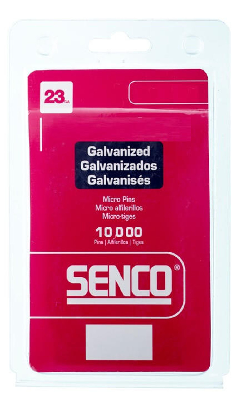  Senco 23 Gauge Electro Galvanized Headless Micropins 1" thru 1-1/2" 10,000pcs Box 