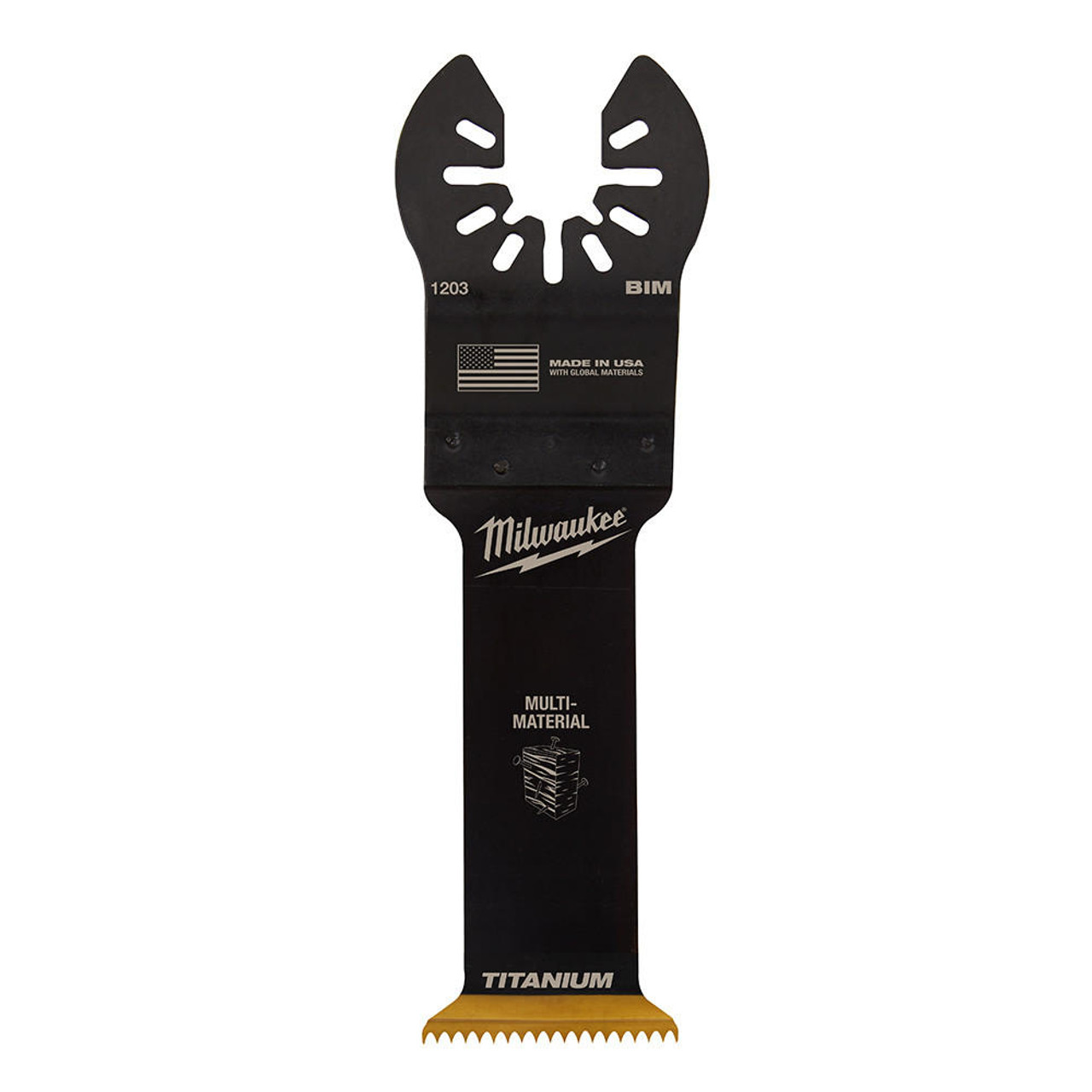 Milwaukee MILWAUKEE OPEN-LOK 1-1/4" TITANIUM CHARGED Bi-Metal Multi-Material Multi-Tool Blade 49-25-1203 