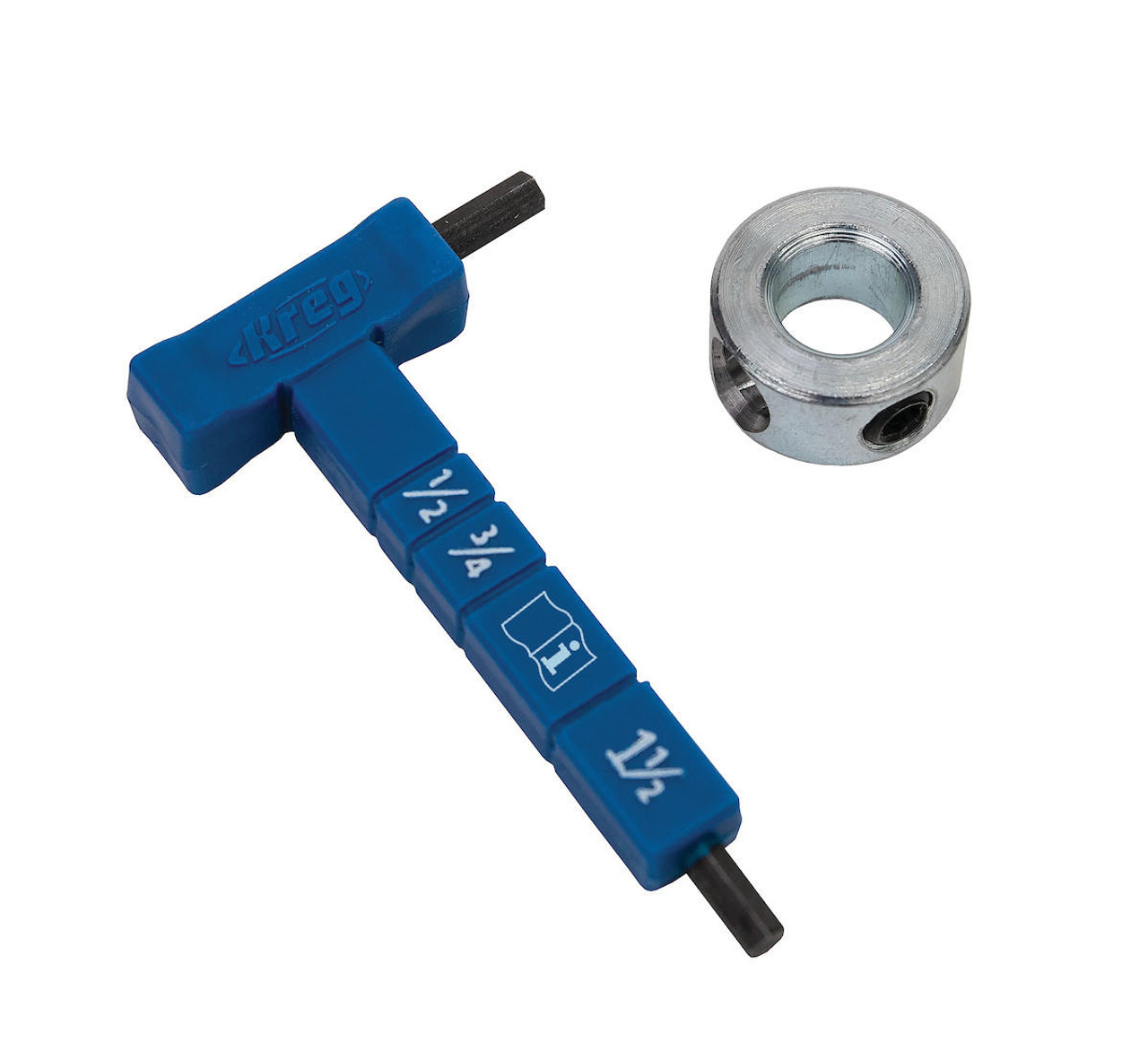 KREG Kreg Easy-Set Stop Collar & Material Thickness Gauge/Hex Wrench Kit KPHA330 