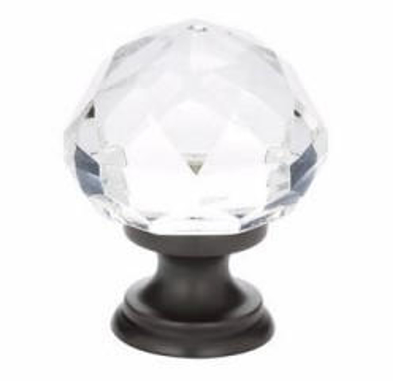  EMTEK Diamond Glass Series 1" - 1-1/4" & 1-3/4" Round Knobs 