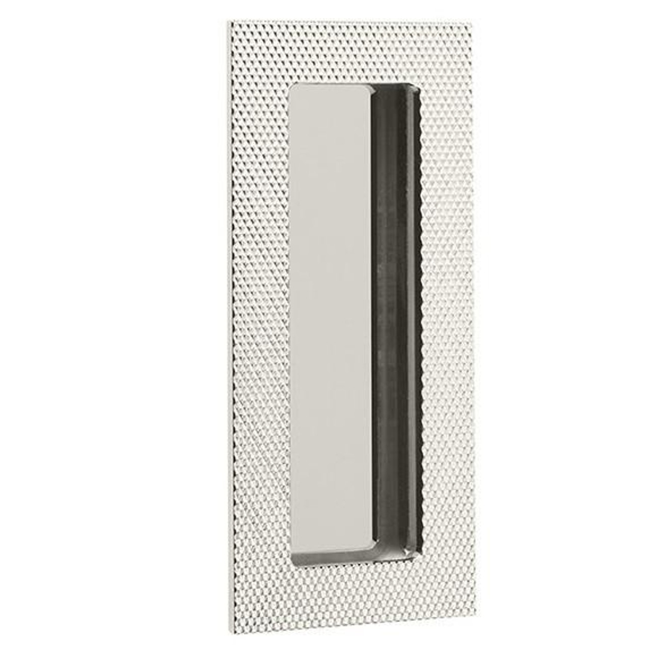  EMTEK 222304 1-3/4" X 4" Knurled Modern Rectangular Flush Pull 