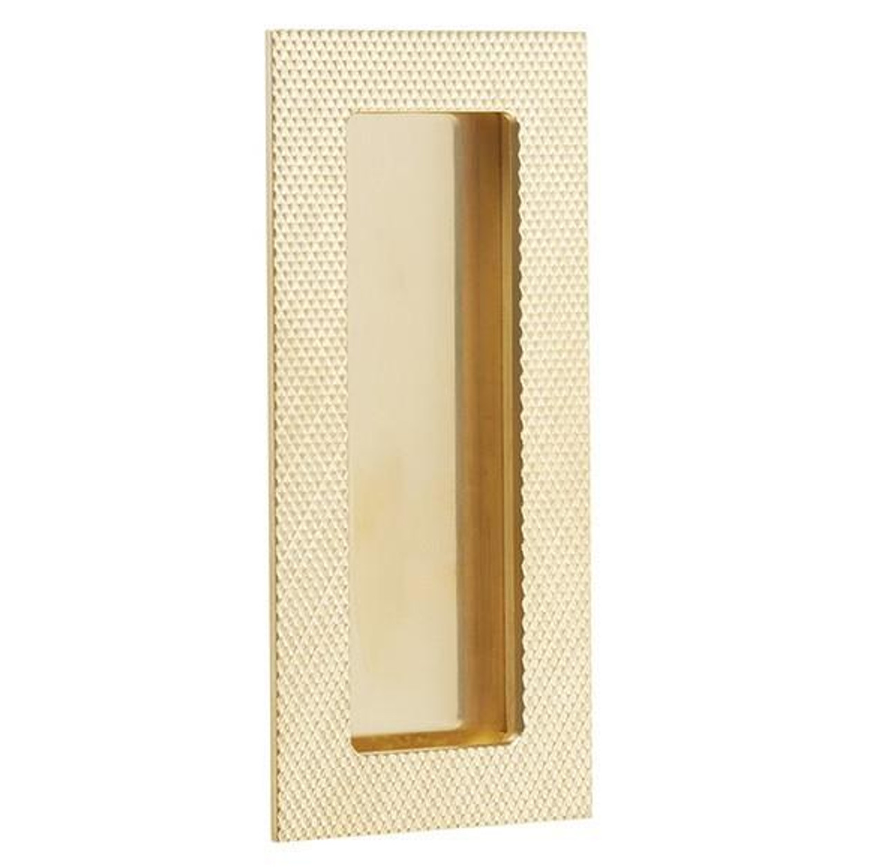 EMTEK 222304 1-3/4" X 4" Knurled Modern Rectangular Flush Pull 