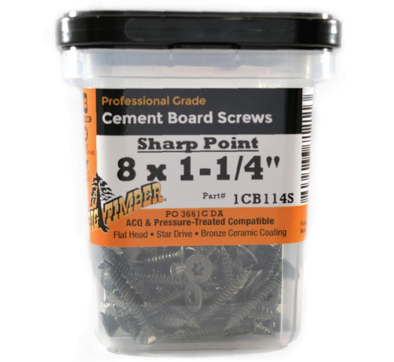 Big Timber Screws Big Timber CB Cement Board Screws Sharp Point 