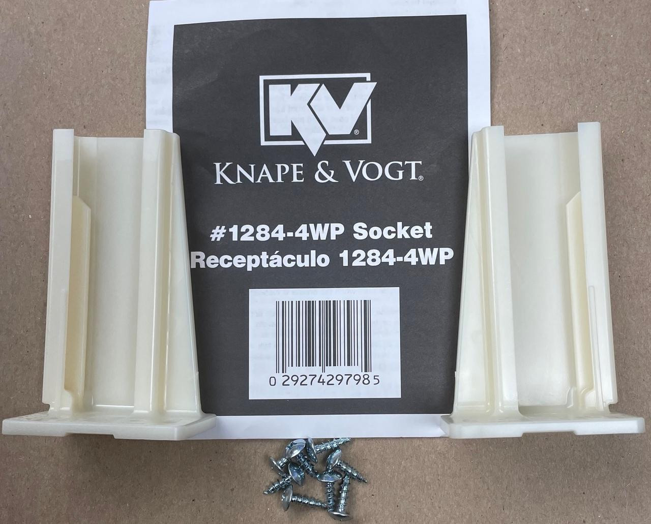 Knape & Vogt Rear Mount Drawer Slide Socket sold in a pair with screws 