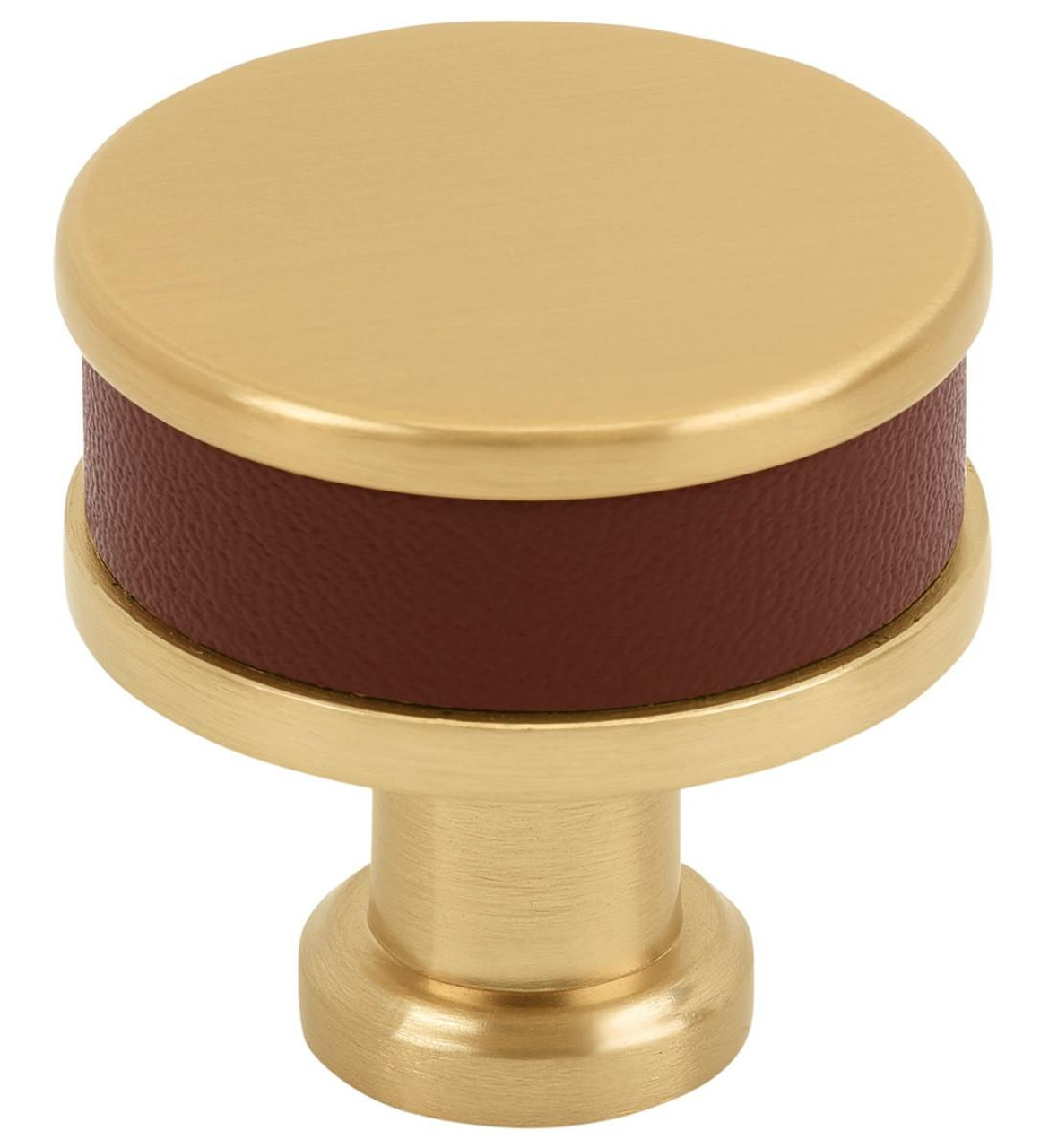  Amerock Fairlane 1-1/4 inch (32mm) Diameter Knob with Stiched Leather BP37535x 