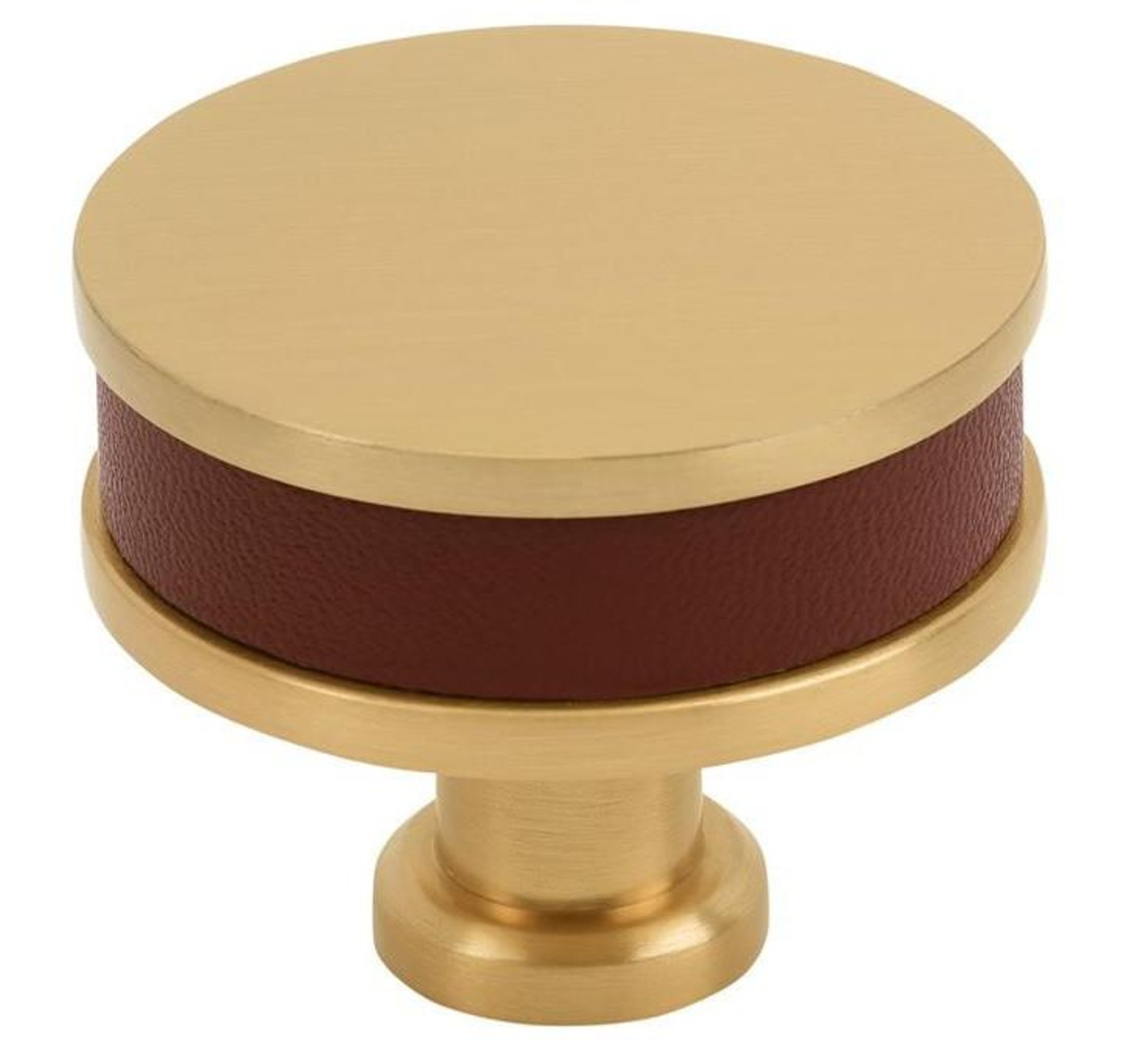  Amerock Fairlane 1-1/2 inch (38mm) Diameter Knob with Stiched Leather BP37536x 