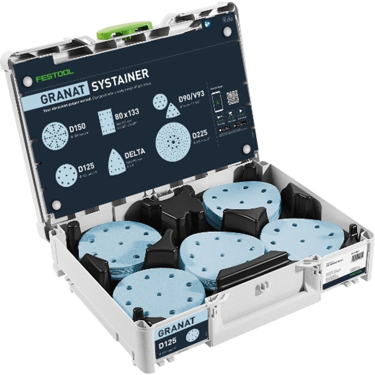 FesTool 578193 Abrasives Systainer³ D125 GR SYS Granat