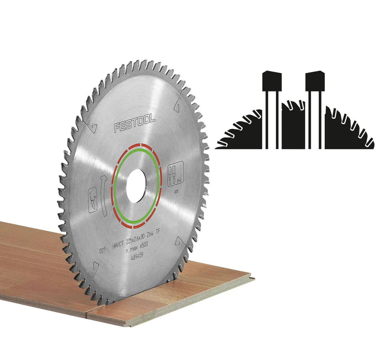 Festool 495386 Saw Blade HW 260X2,5X30 TF64 LAMINATE/HPL   Festool 495386 Saw Blade HW 260X2,5X30 TF64 LAMINATE/HPL