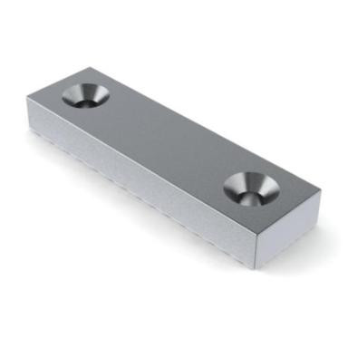 Compx Security Products CompX National C2009-14A die-cast strike with countersunk holes, 1-3/4" x 1/2" Bright Nickel 