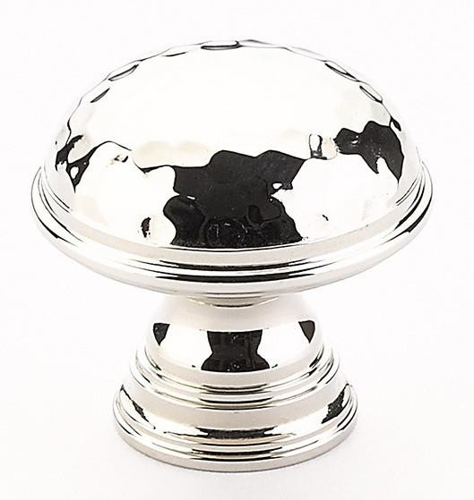  Schaub 1-1/4" Atherton Knob Hammered Plain Edge 