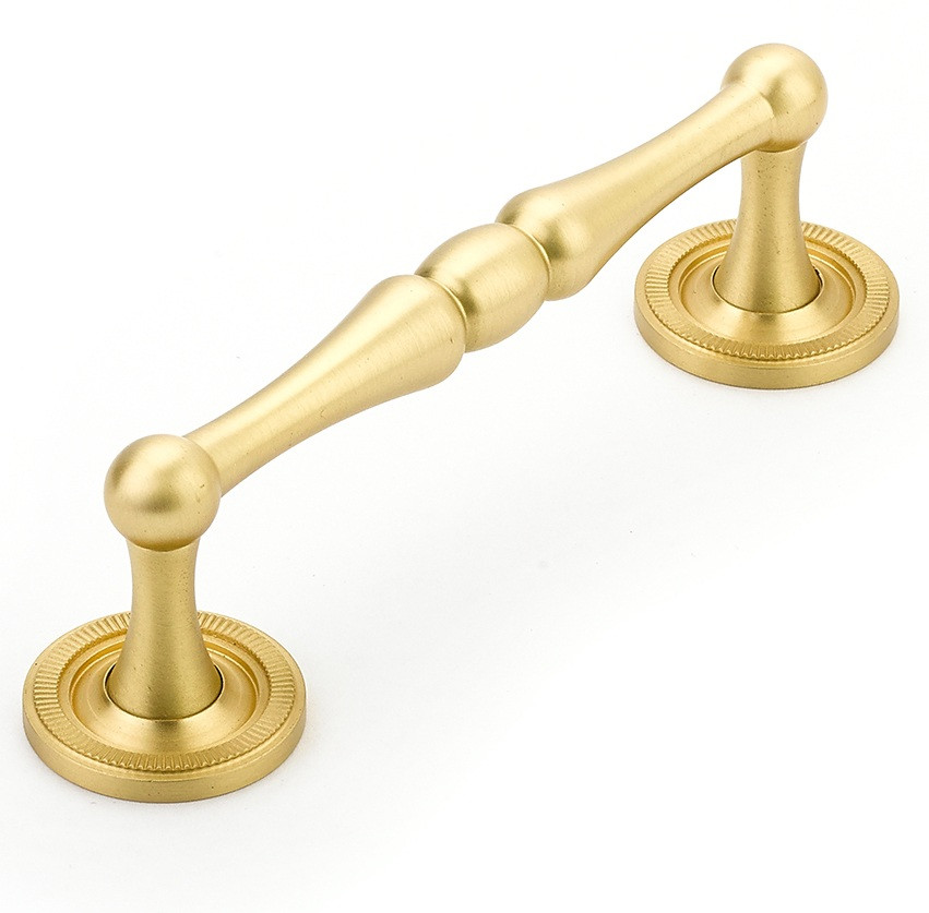 Schaub Atherton 4" Center to Center Pulls with  Plain and Knurled Footplates