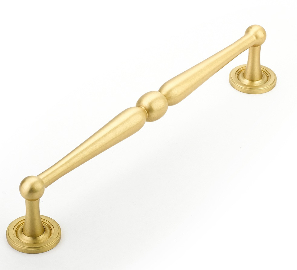 Schaub Atherton 8" Center to Center Pulls with  Plain and Knurled Footplates