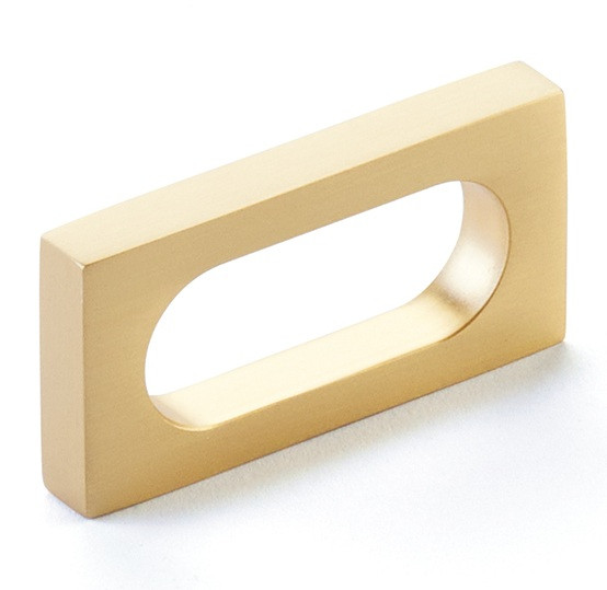 Schaub Cafe Pull Modern Oval Slot 2" Center to Center