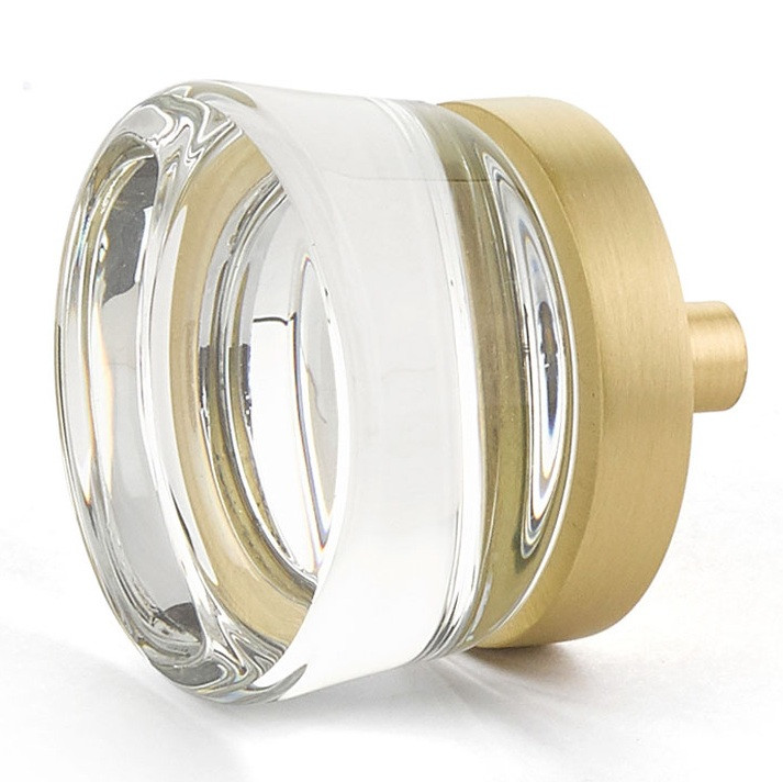 Schaub City Lights 77 Series 1-3/8" Diameter Flat Round Disc Glass Cabinet Knobs