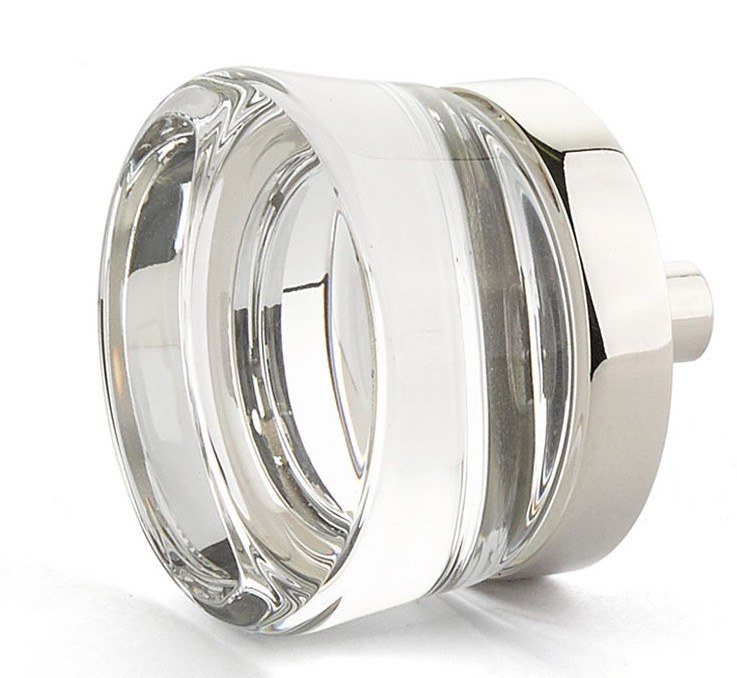 Schaub City Lights 77 Series 1-3/8" Diameter Flat Round Disc Glass Cabinet Knobs