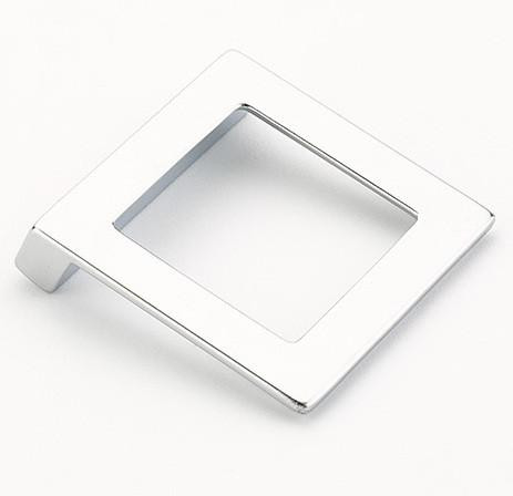  Schaub Finestrino Pull, Angled Square, Overall: 2-1/4" x 2-1/4", 32 mm center to center 