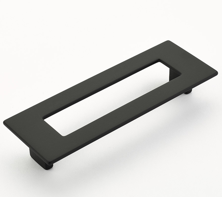 Schaub Finestrino Pull, Flat Rectangle, Overall: 5-7/8" x 2-1/8", 5" (128mm) center to center