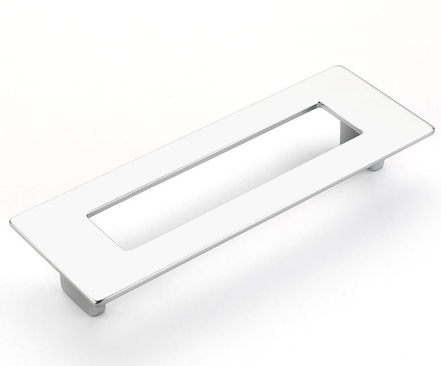  Schaub Finestrino Pull, Flat Rectangle, Overall: 5-7/8" x 2-1/8", 5" (128mm) center to center 