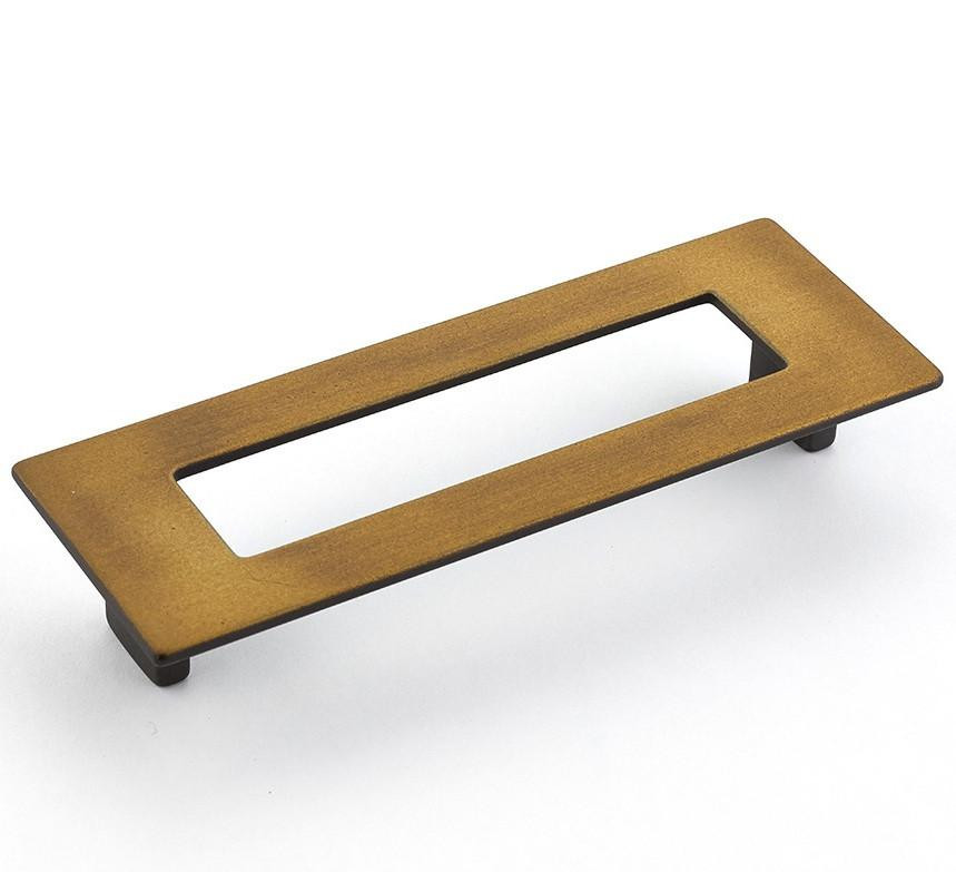  Schaub Finestrino Pull, Flat Rectangle, Overall: 5-7/8" x 2-1/8", 5" (128mm) center to center 