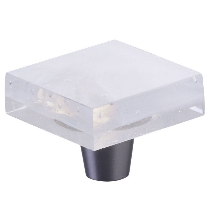 Schaub Fused Glass Small Square 1-1/2" x 1-1/2" Cabinet Knobs , 1-1/8"Projection