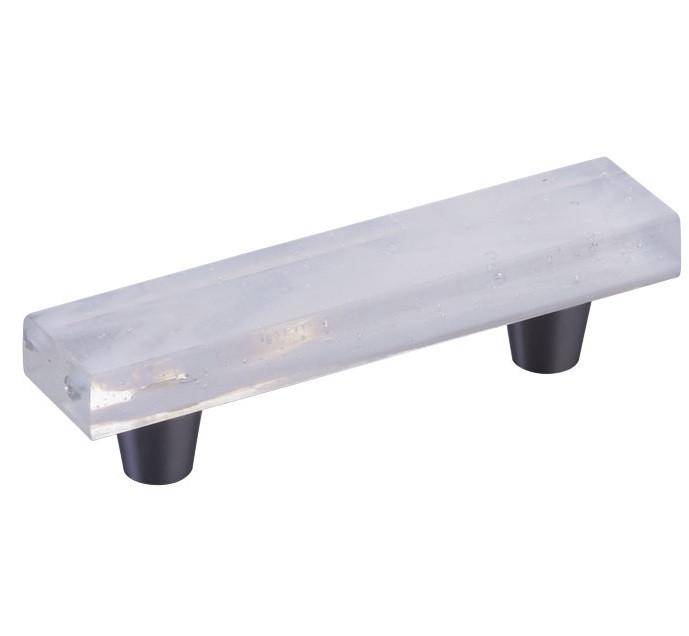 Schaub Fused Glass Rectangular Pull 4-1/2" x 1" Overall, 3" Center to center