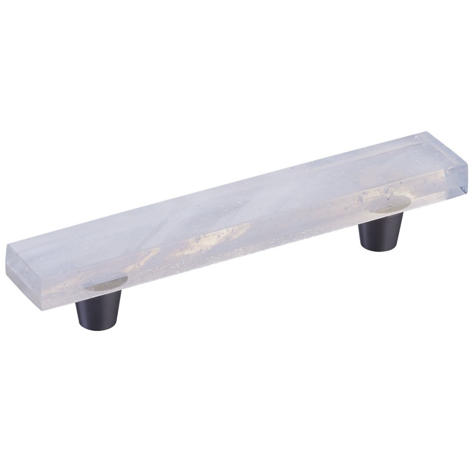 Schaub Fused Glass Rectangular Pull 6" x 1" Overall, 4" Center to Center