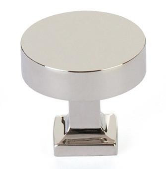  Schaub Haniburton Round Knob with Square Base, 1-1/4" diameter 
