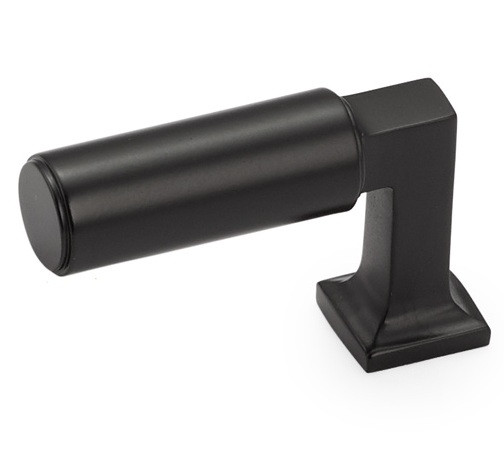 Schaub Haniburton Finger Pull L Knob with Square Base, 2" Length