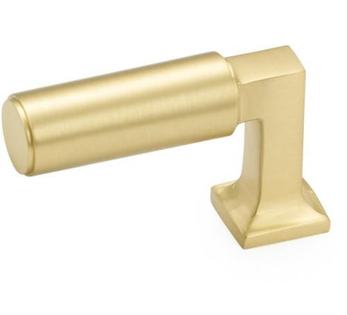  Schaub Haniburton Finger Pull L Knob with Square Base, 2" Length 