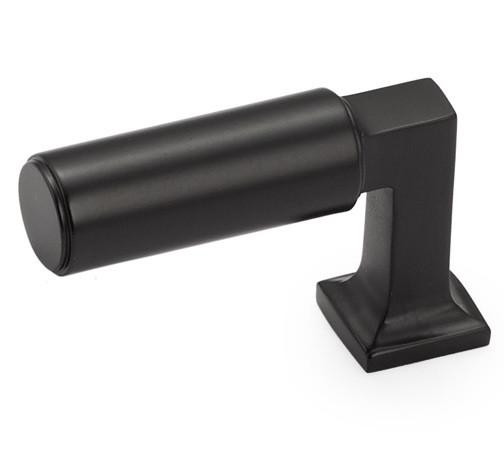  Schaub Haniburton Finger Pull L Knob with Square Base, 2" Length 