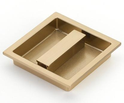  Schaub MODO,Recessed Pull, 3-7/8" x 3-7/8" Overall Base Dimensions:  3-3/8" x 3-3/8" 