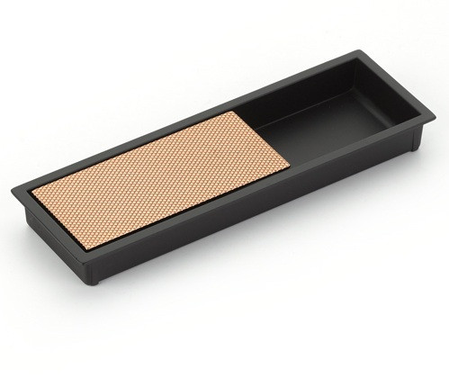 Schaub MODO, Recessed Pull, 6-1/4" x 2" Overall Base Dimensions: 6-1/8" x 1-7/8"