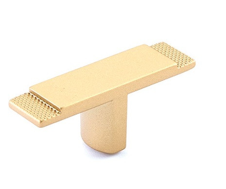 Schaub Quadrato Wide Faced Knurled Tee Knobs Square Bar Style 2-1/2" Overall Length