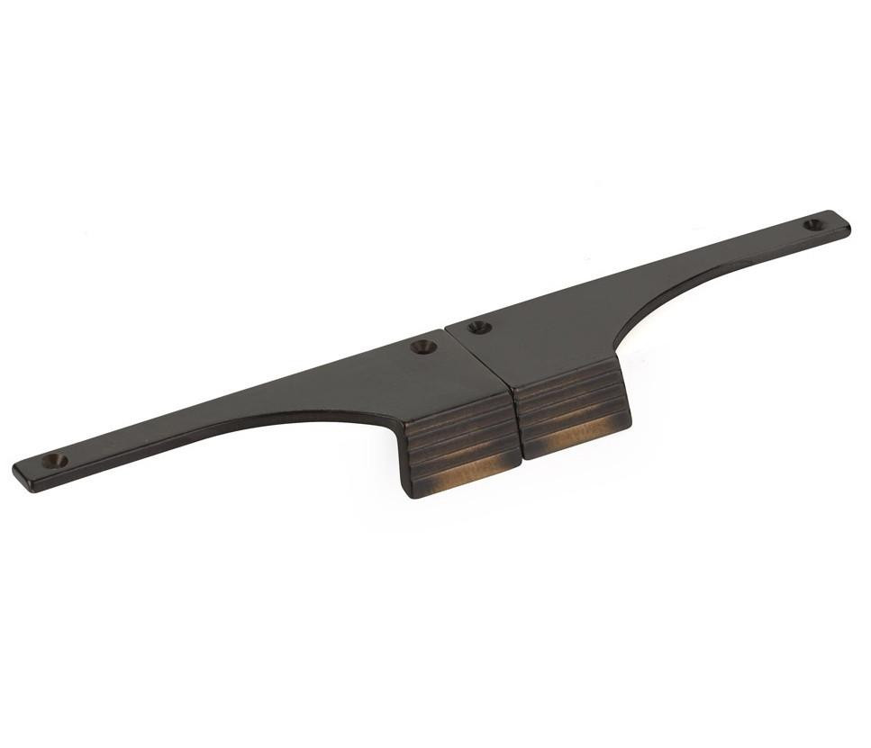  Schaub Stradella Pair of Edge Pull 5"Center to Center Overall width is 12" Cast Bronze material 