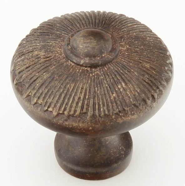  Schaub Symphony Sunburst Solid Brass 1-1/2" Round Knob 