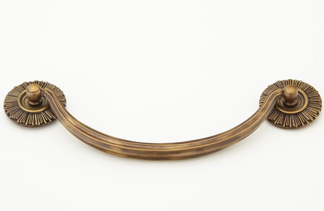 Hickory Hardware Schaub Symphony,Sunburst,Bail Pull with Rosettes, 5-1/2"cc 