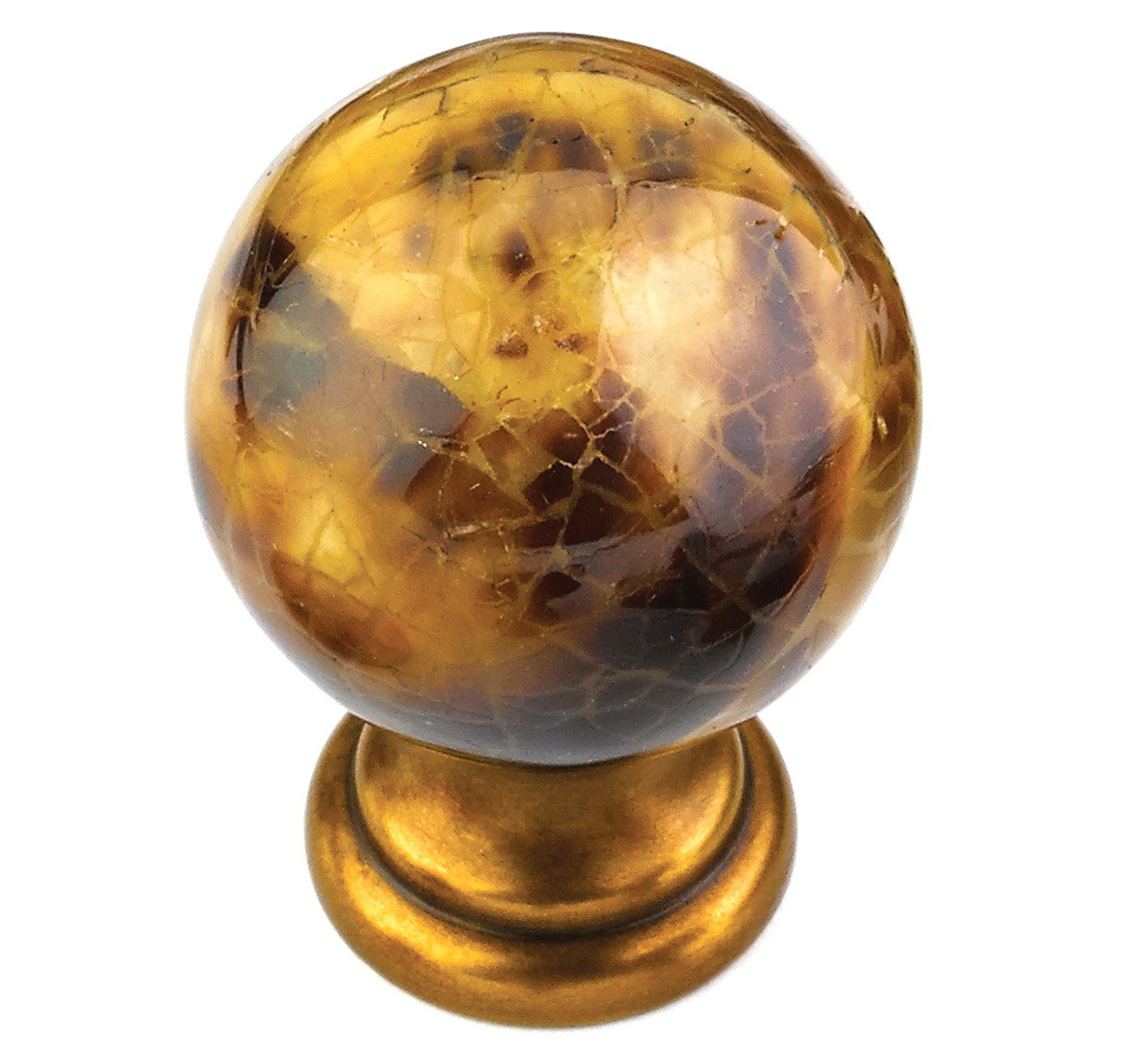 Schaub Symphony Round Spherical Knob Tiger Penshell Estate Dover finish 1-1/4" diameter