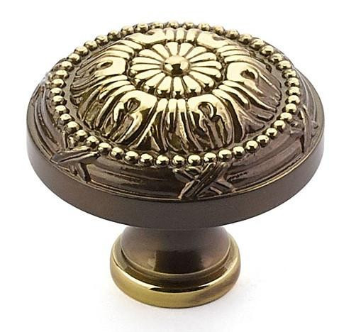  Schaub Symphony Elegance Versailles Solid Brass 1-1/2" Round Knob 