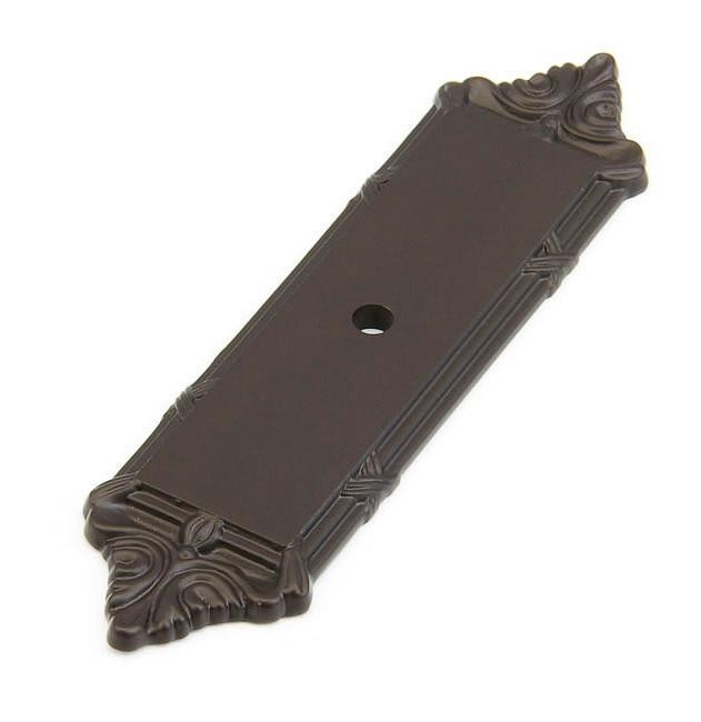  Schaub Symphony Elegance Versailles Solid Brass Knob Backplate 4-1/4" Overall Length 