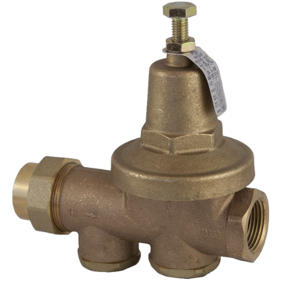 Aqualine Lead Free Pressure Regulator Single Solder Union x FPT 3/4" & 1" Only (25-75PSI) PRV6