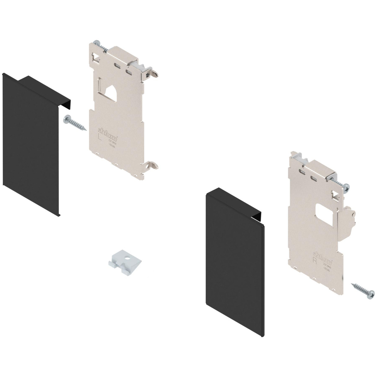  Blum ZI7.0MS0 LEGRABOX  Interior Front Fixing Bracket Set Carbon Black Matt 