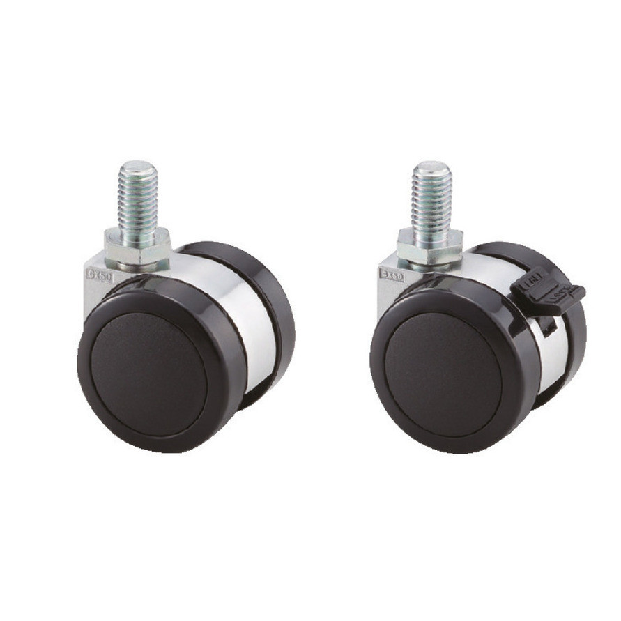 Sugatsune GX-50-N12S, GX-50-N12 TWIN WHEEL CASTER (THREADED BOLT TYPE)