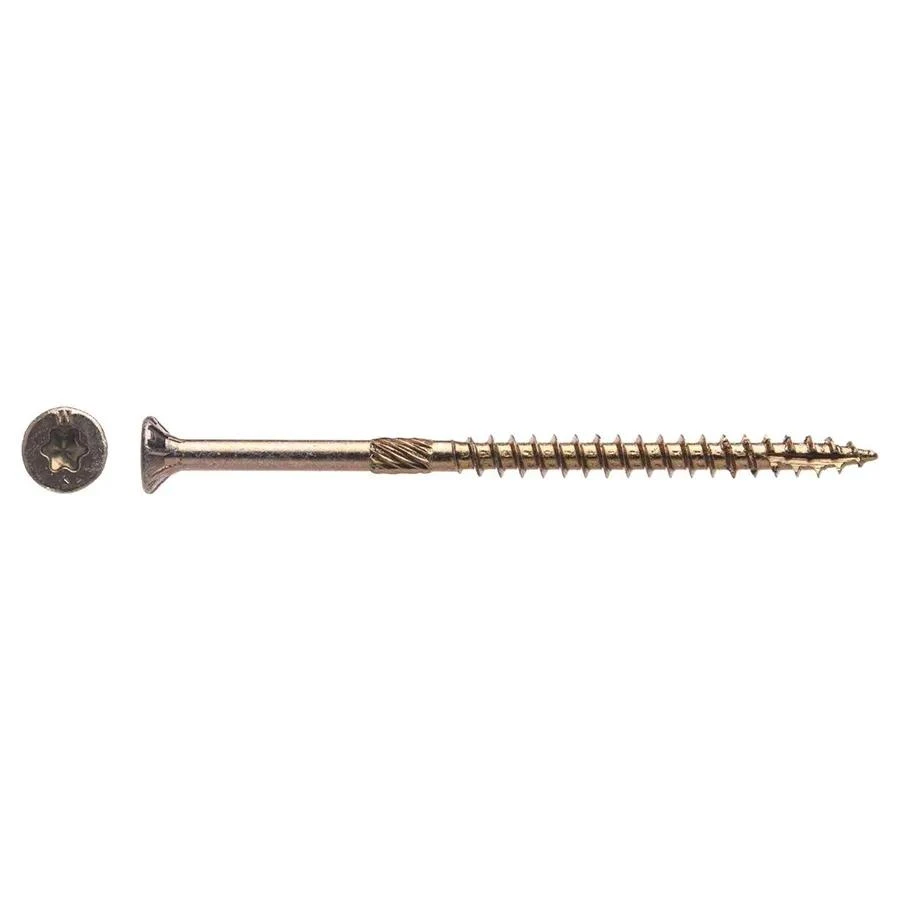 Big Timber Screws Big Timber YTX Construction Fasteners Gold Zinc Coated Wood Screws Torx/Star Drive 