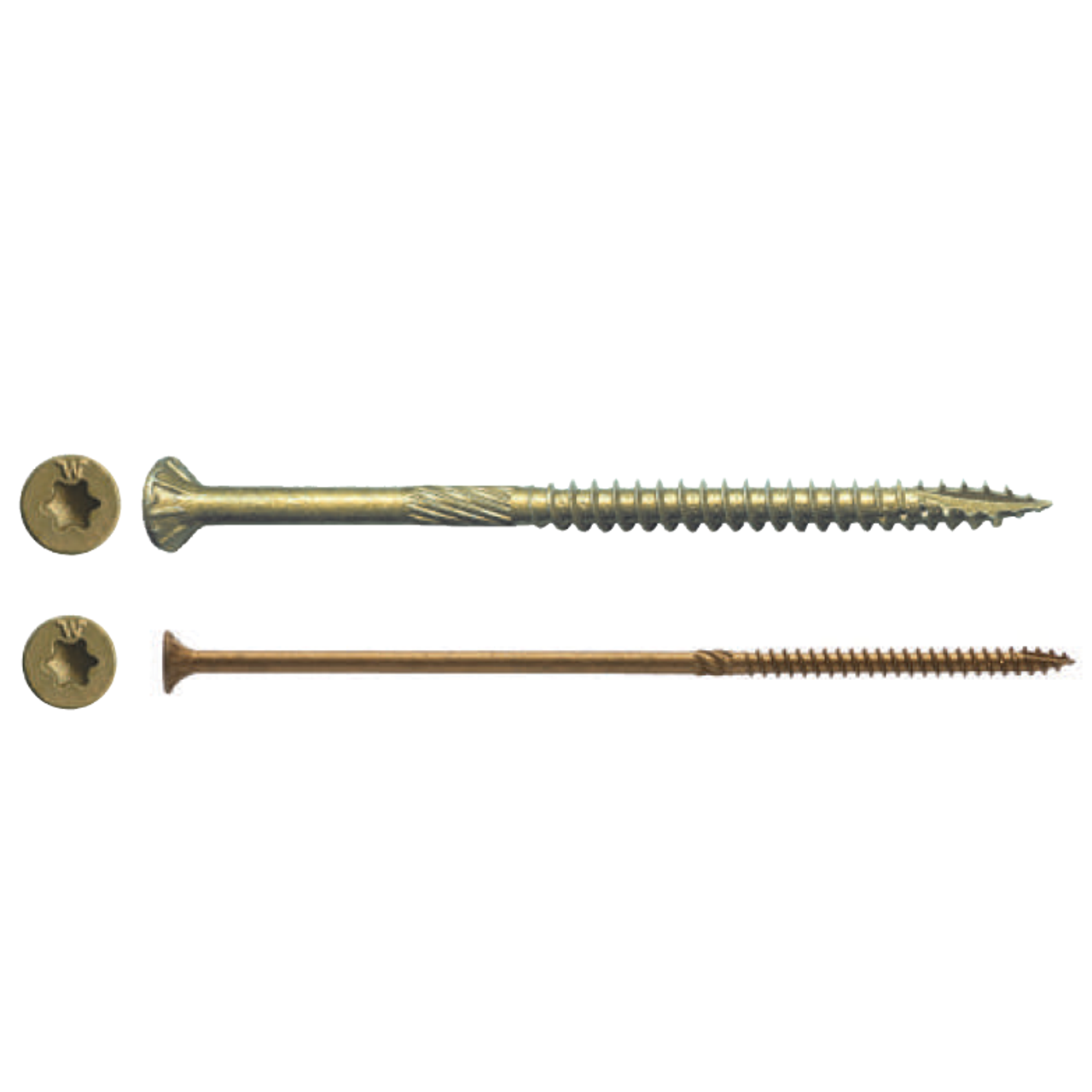 Big Timber Construction Fasteners Bronze Coated Flat Head Wood Screws