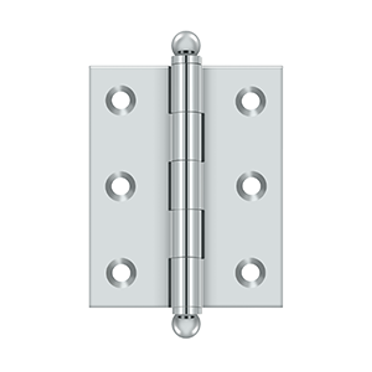 Deltana CH2520 SERIES SOLID BRASS 2-1/2" X 2" CABINET HINGES WITH BALL TIPS